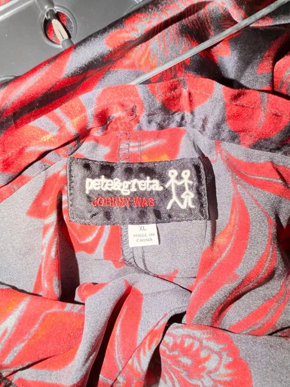 Johnny Was Silk Boho Floral Pants XL Luxe Red Black Statement - Picture 8 of 10